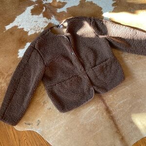 Divided Warm Brown Teddy Jacket